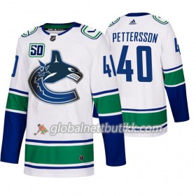 Vancouver Canucks Hockeydrakt Elias Pettersson 40 50th Anniversary Adidas 2019-2020 Hvit Authentic - Herre